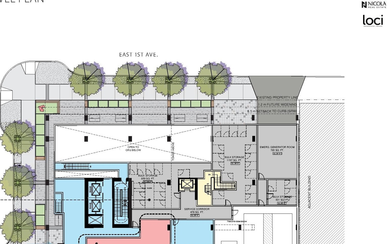 Construction site plan for project from page 39 of the file 'Application booklet'