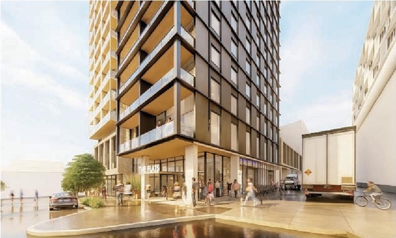 Rendering of building from page 44 of the file 'Application booklet'