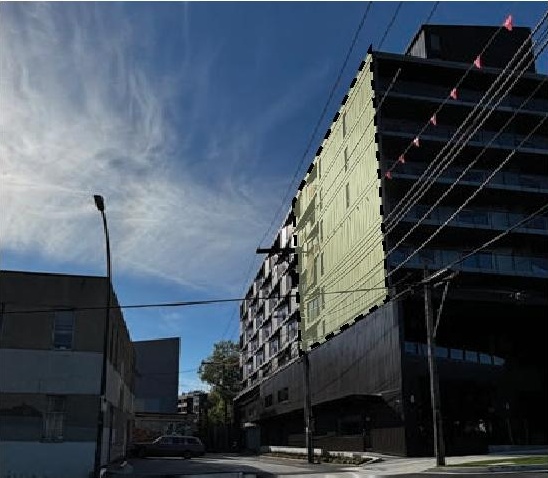 Rendering of building from page 45 of the file 'Application booklet'