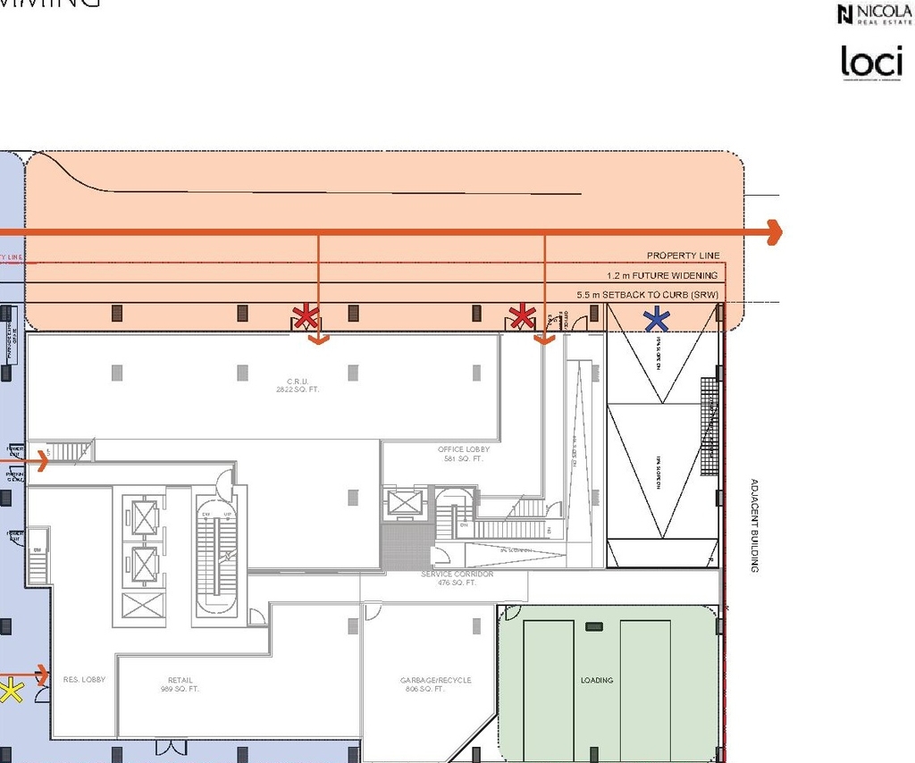 Construction site plan for project from page 55 of the file 'Application booklet'