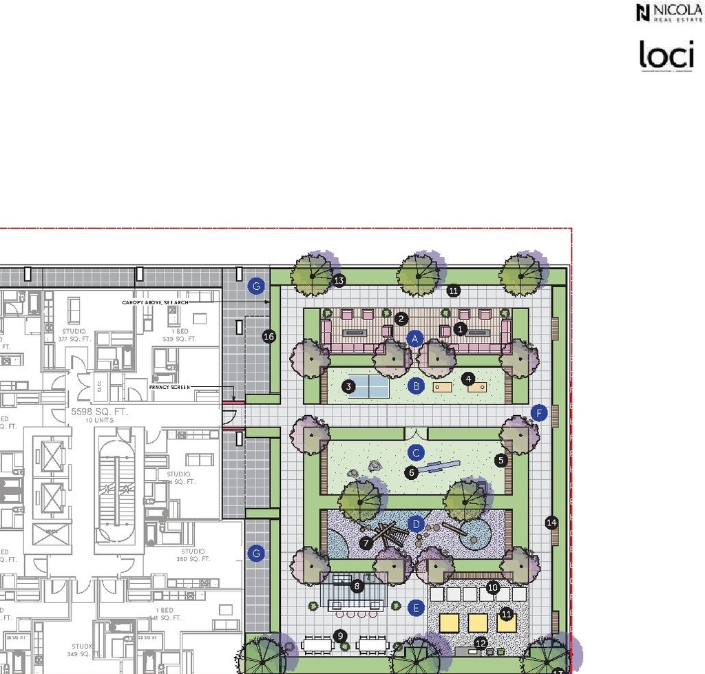 Construction site plan for project from page 60 of the file 'Application booklet'