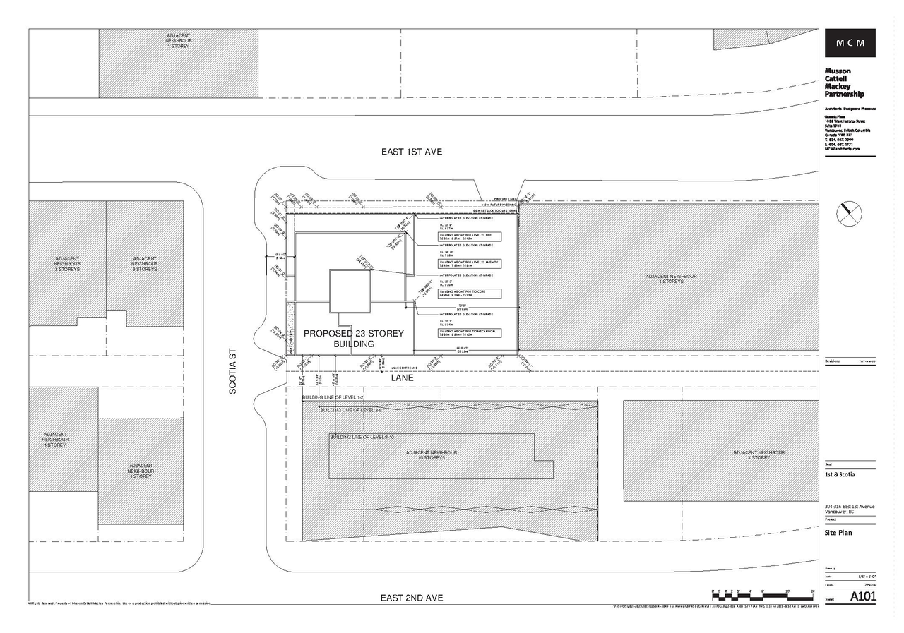 Construction site plan for project from page 81 of the file 'Application booklet'