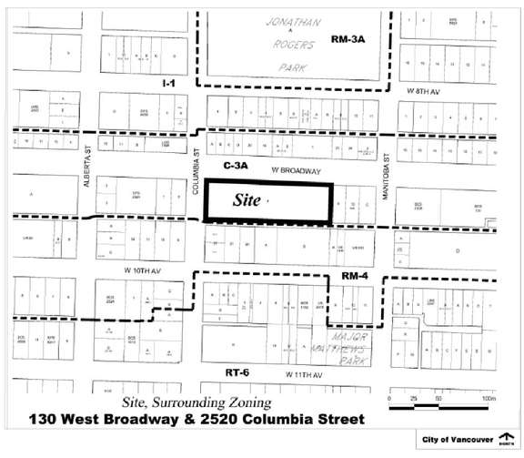 Construction site plan for project from page 4 of the file 'Referral report'