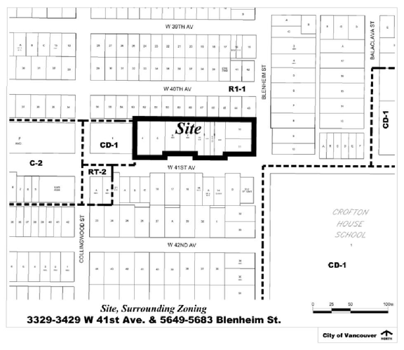 Construction site plan for project from page 4 of the file 'Referral report'