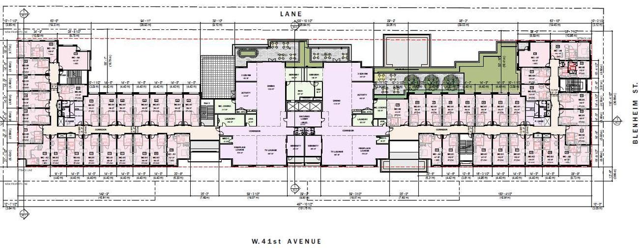 Floor plan for project from page 40 of the file 'Referral report'