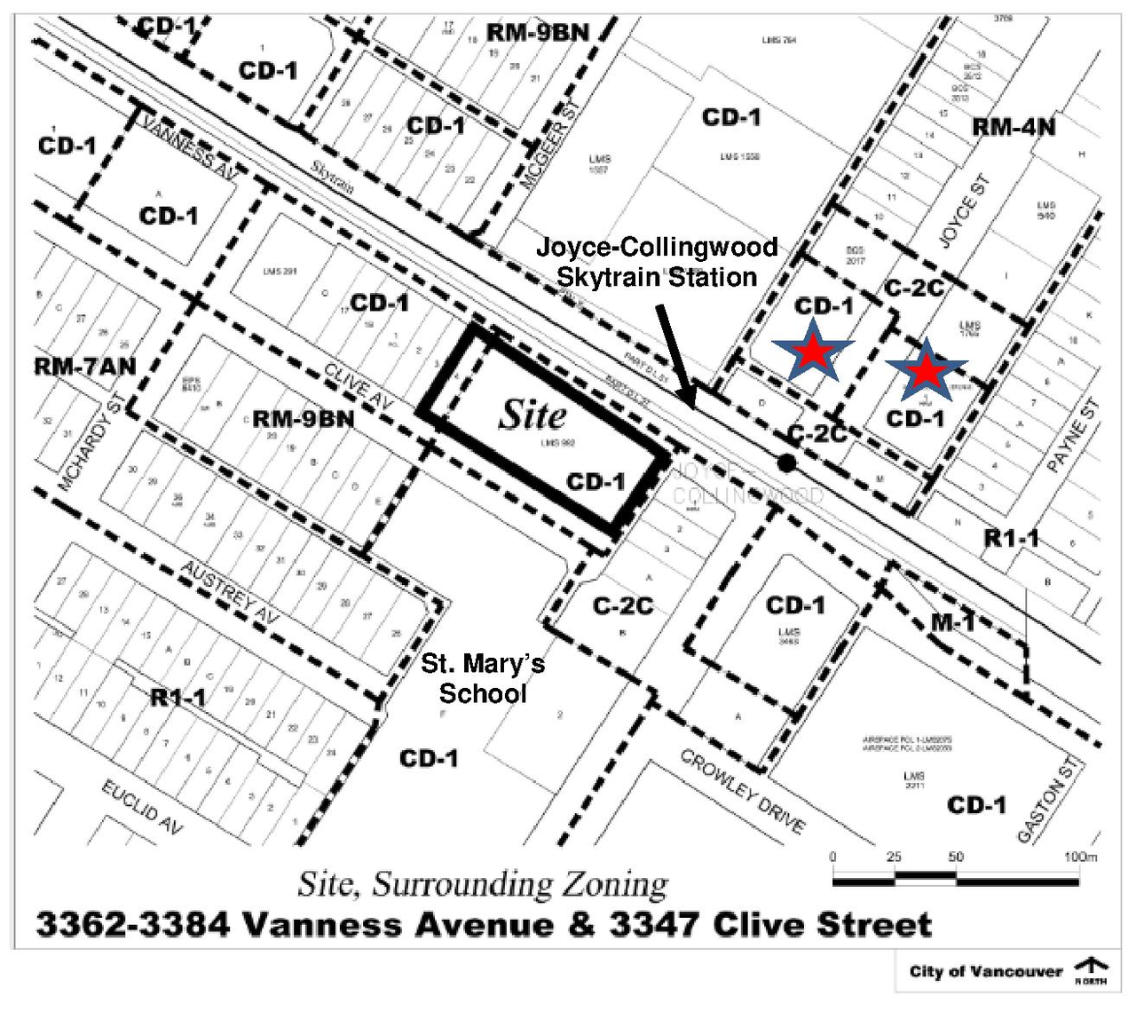 Construction site plan for project from page 5 of the file 'Referral report'