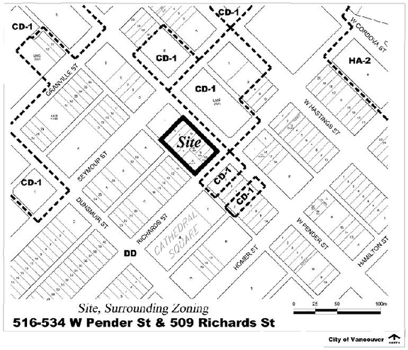 Construction site plan for project from page 4 of the file 'Referral report'