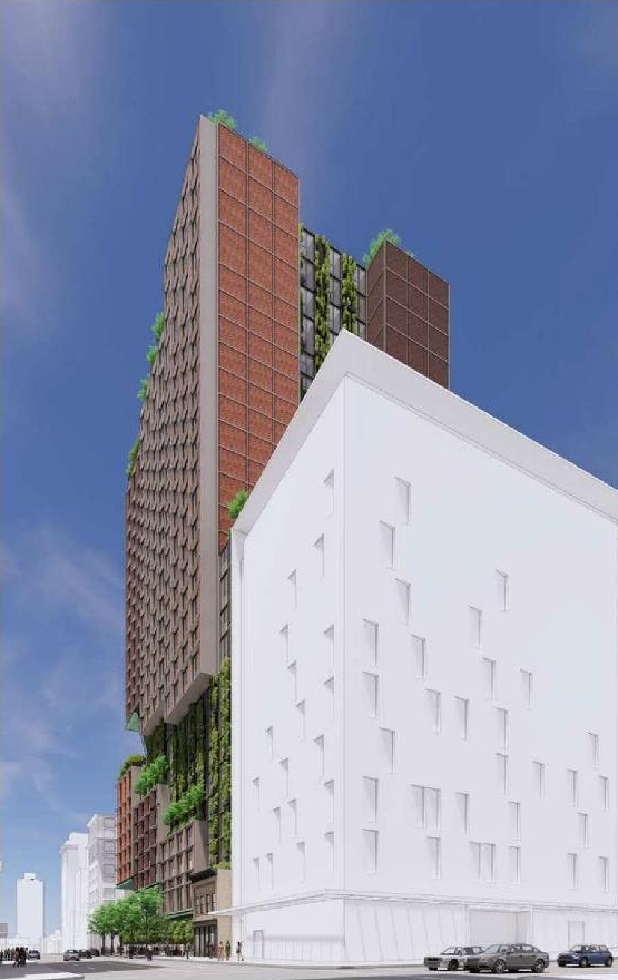 Rendering of building from page 52 of the file 'Referral report'