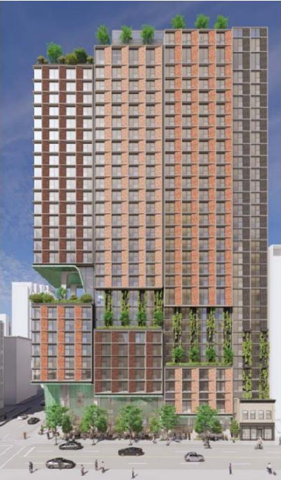 Rendering of building from page 6 of the file 'Referral report'