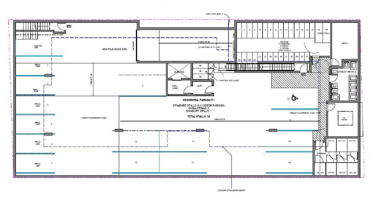 Floor plan for project from page 27 of the file 'Referral report'