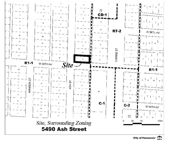 Construction site plan for project from page 3 of the file 'Referral report'