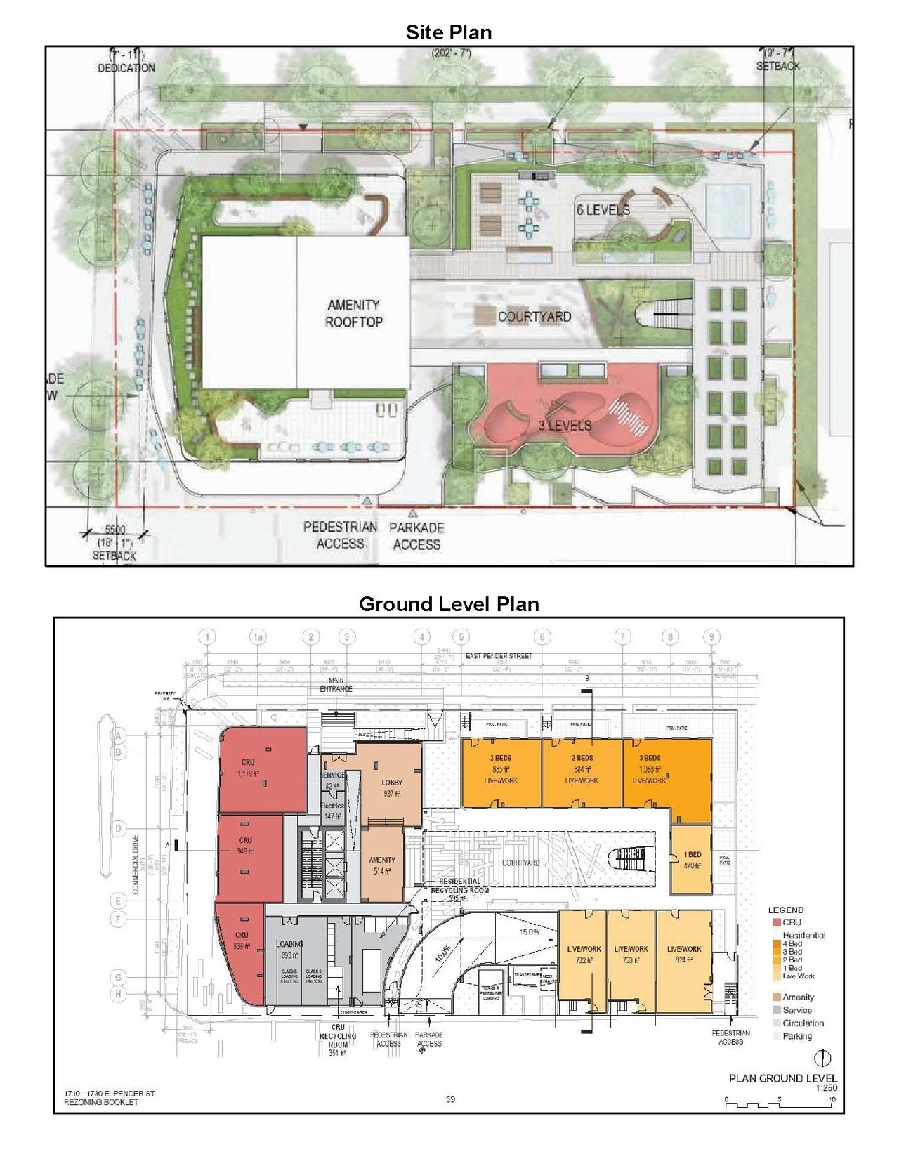 Construction site plan for project from page 39 of the file 'Referral report'