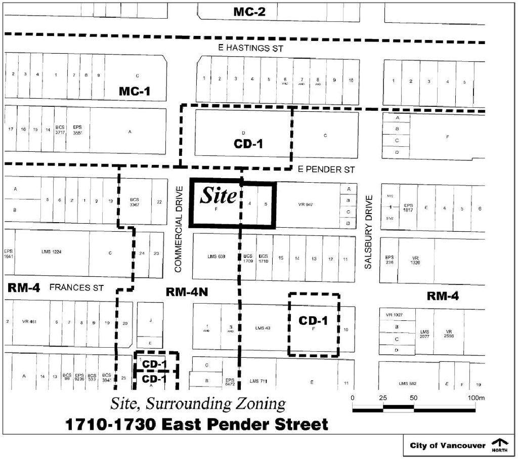 Construction site plan for project from page 4 of the file 'Referral report'