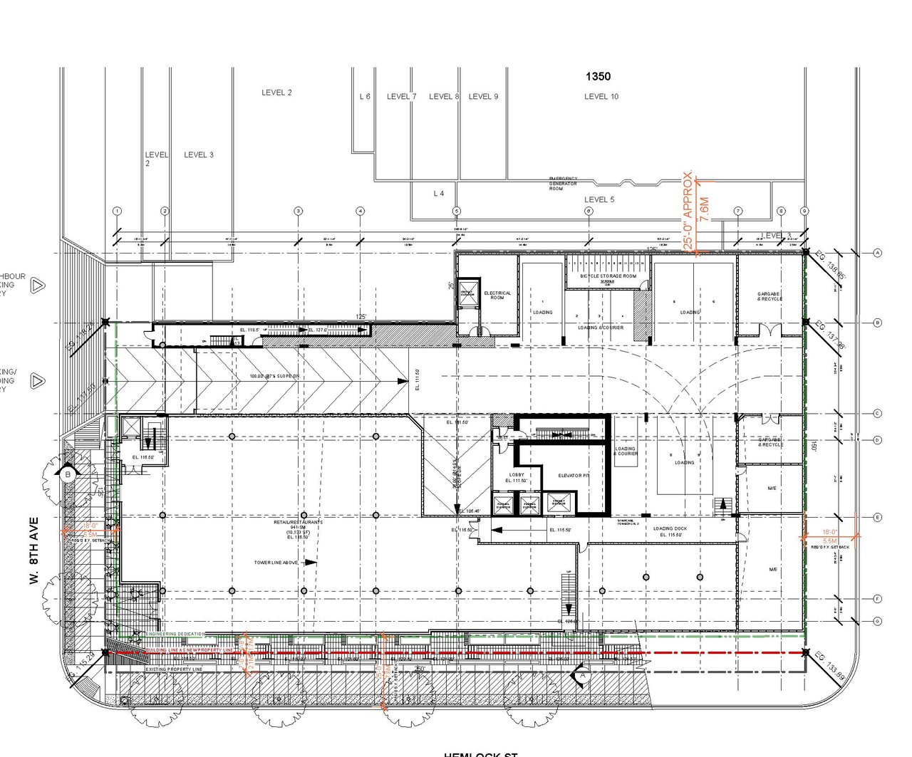 Construction site plan for project from page 34 of the file 'Application booklet'