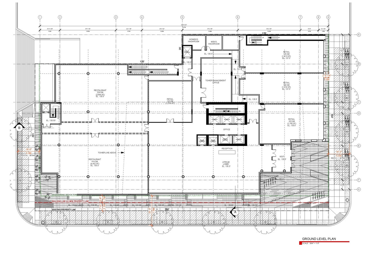 Construction site plan for project from page 40 of the file 'Application booklet'
