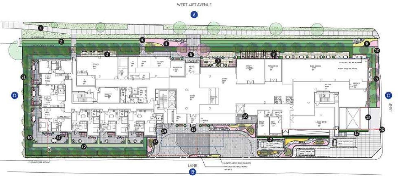 Construction site plan for project from page 36 of the file 'Referral report'