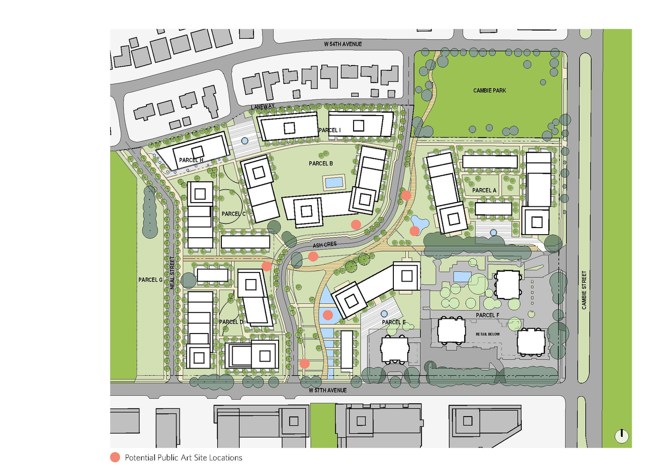 Construction site plan for project from page 32 of the file 'Application booklet'