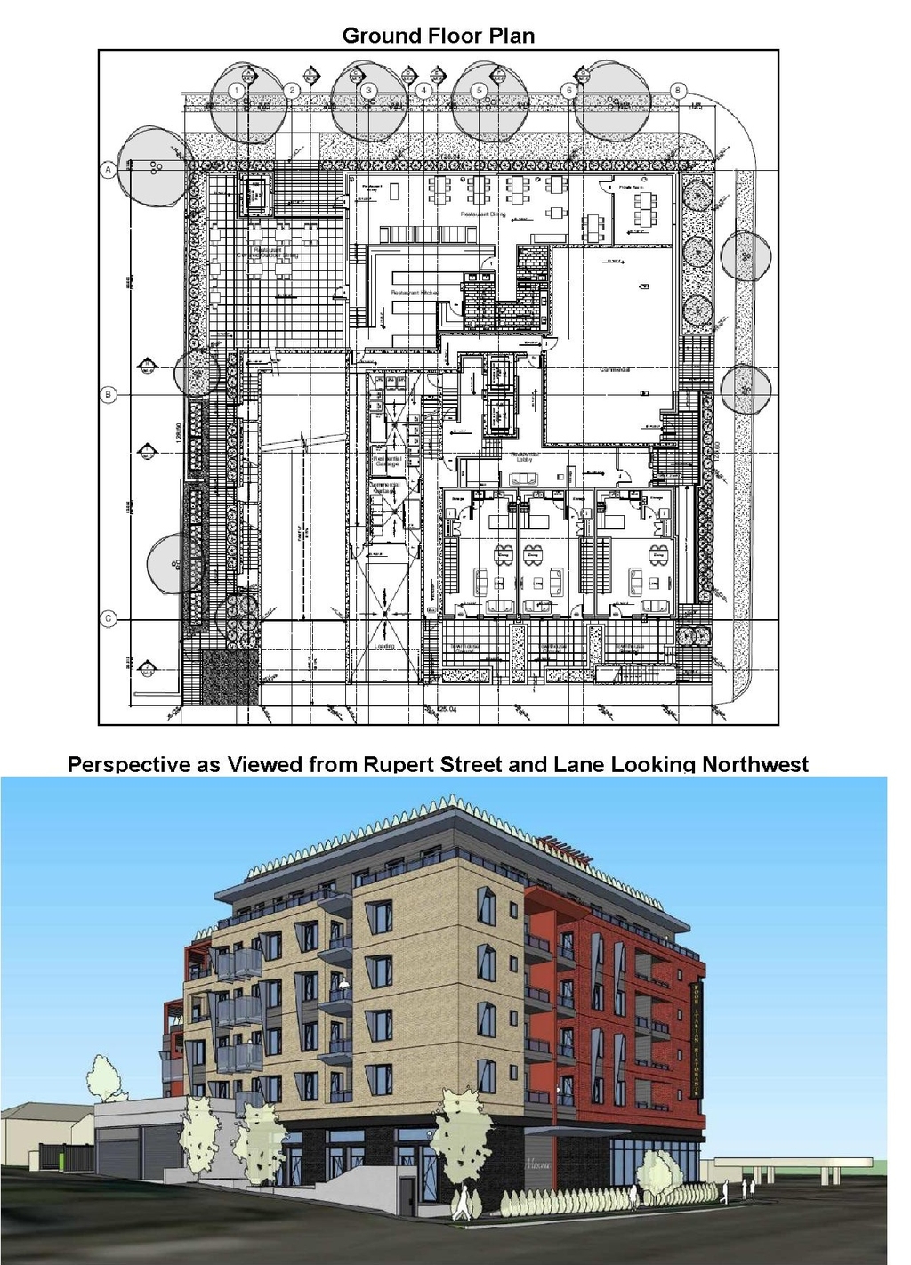 Floor plan for project from page 33 of the file 'Referral report'