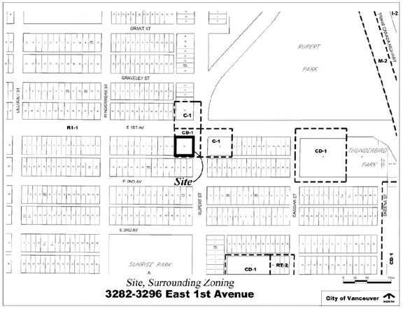 Construction site plan for project from page 4 of the file 'Referral report'