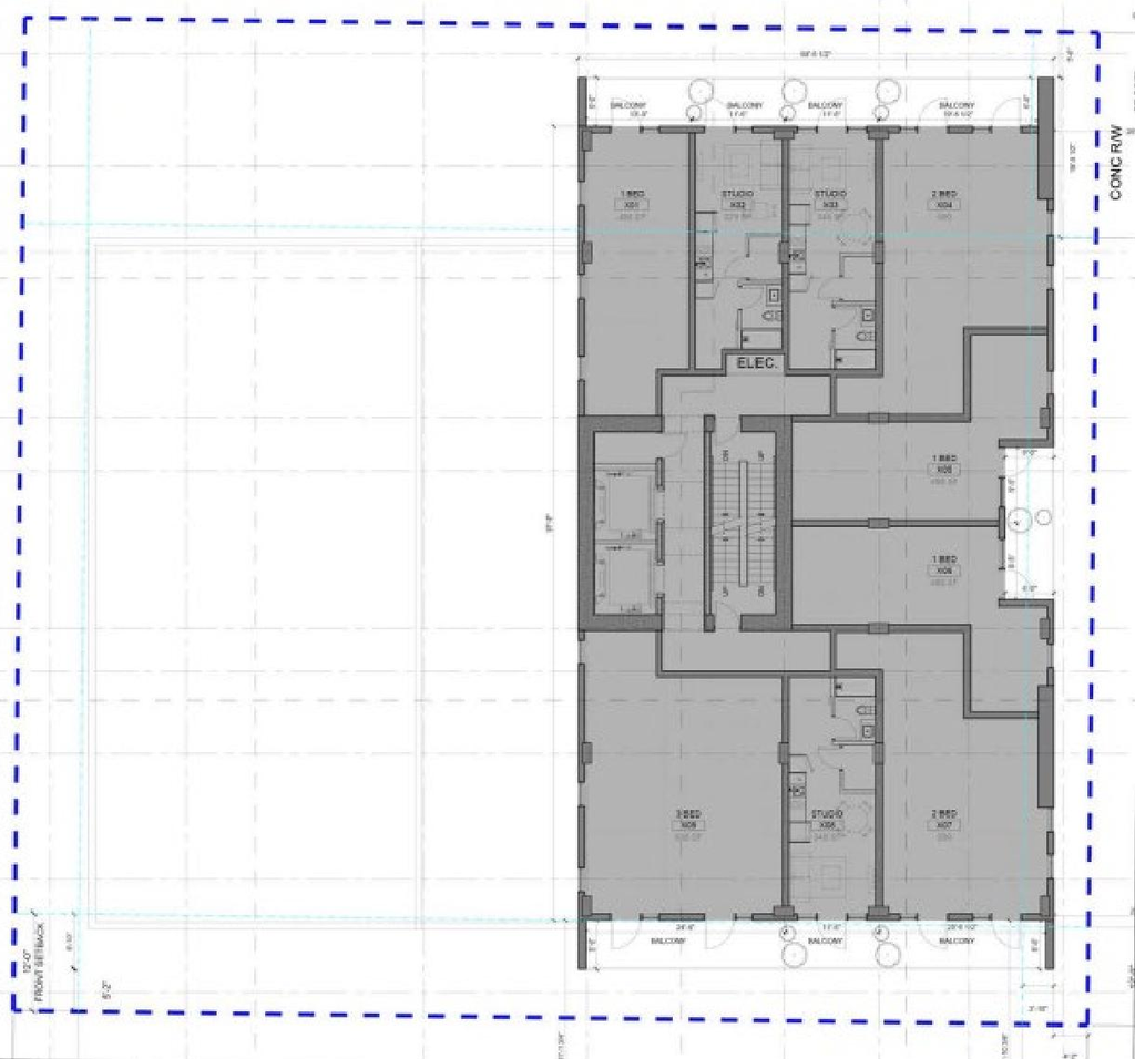 Floor plan for project from page 41 of the file 'Referral report'