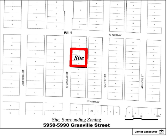 Construction site plan for project from page 3 of the file 'Referral report'