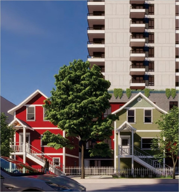 Rendering of building from page 11 of the file 'Revised Application Booklet'