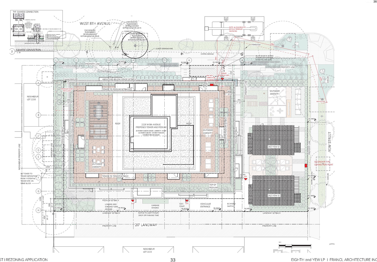 Construction site plan for project from page 33 of the file 'Revised Application Booklet'