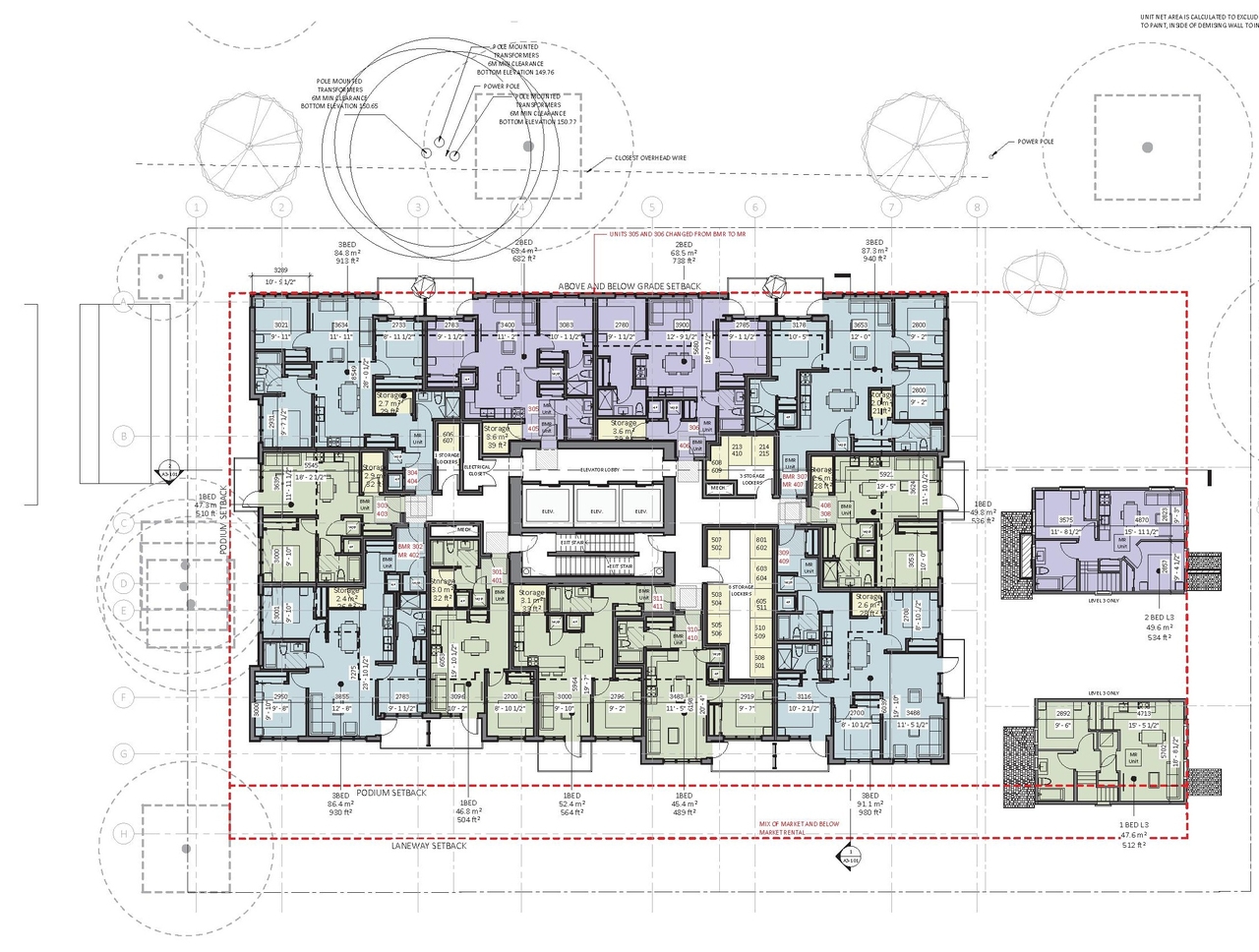 Floor plan for project from page 40 of the file 'Revised Application Booklet'