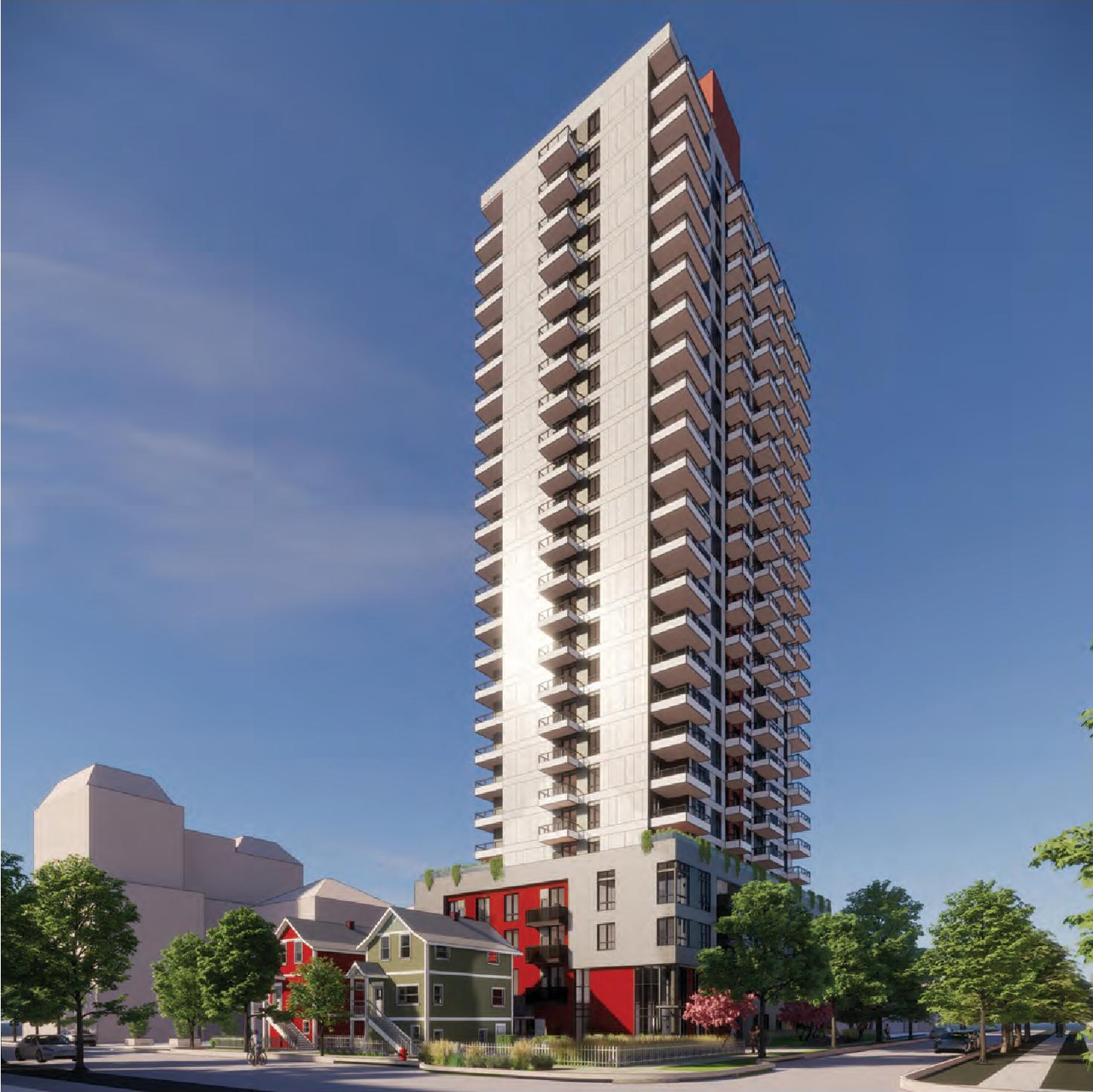 Rendering of building from page 53 of the file 'Revised Application Booklet'