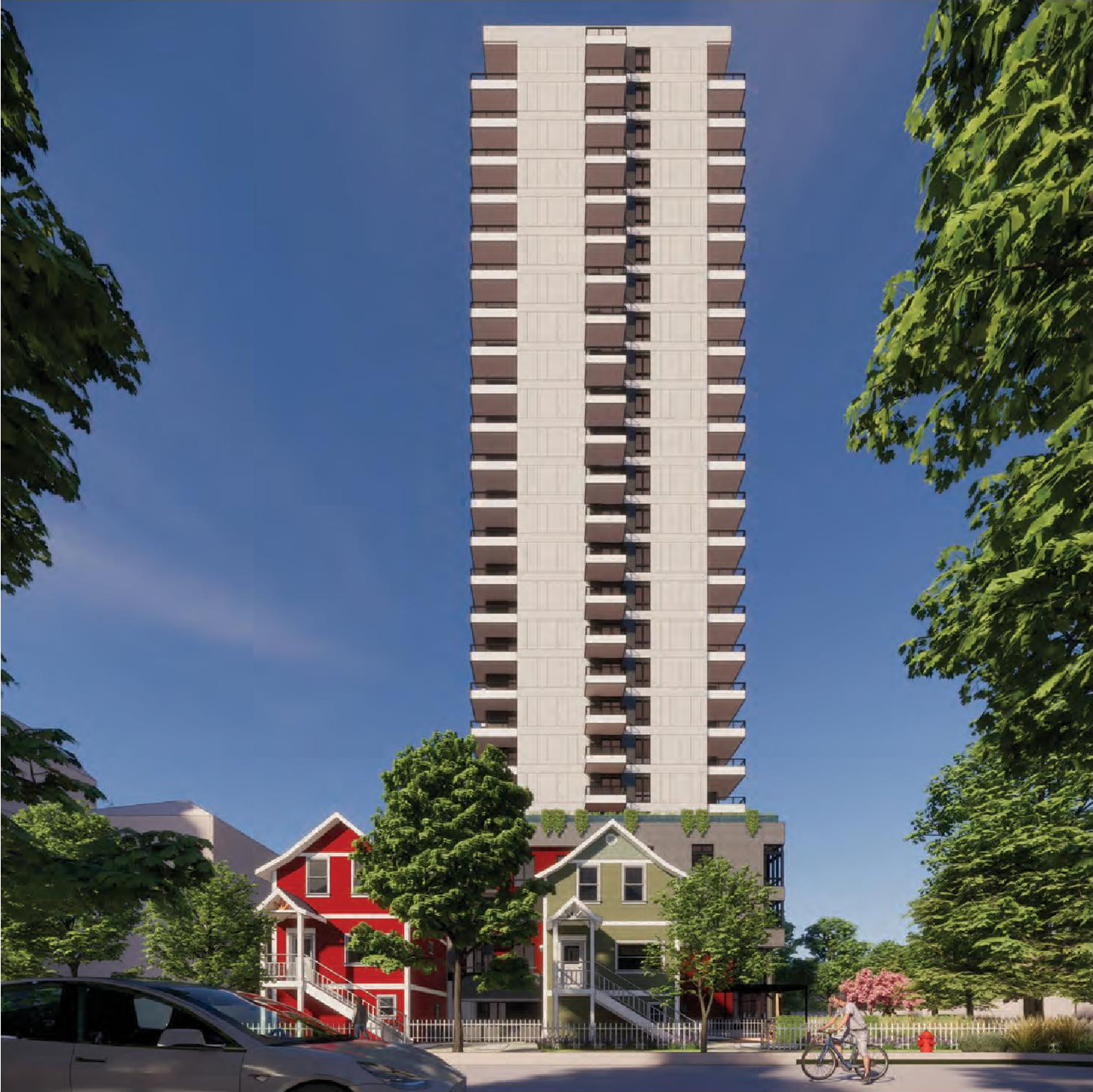 Rendering of building from page 53 of the file 'Revised Application Booklet'