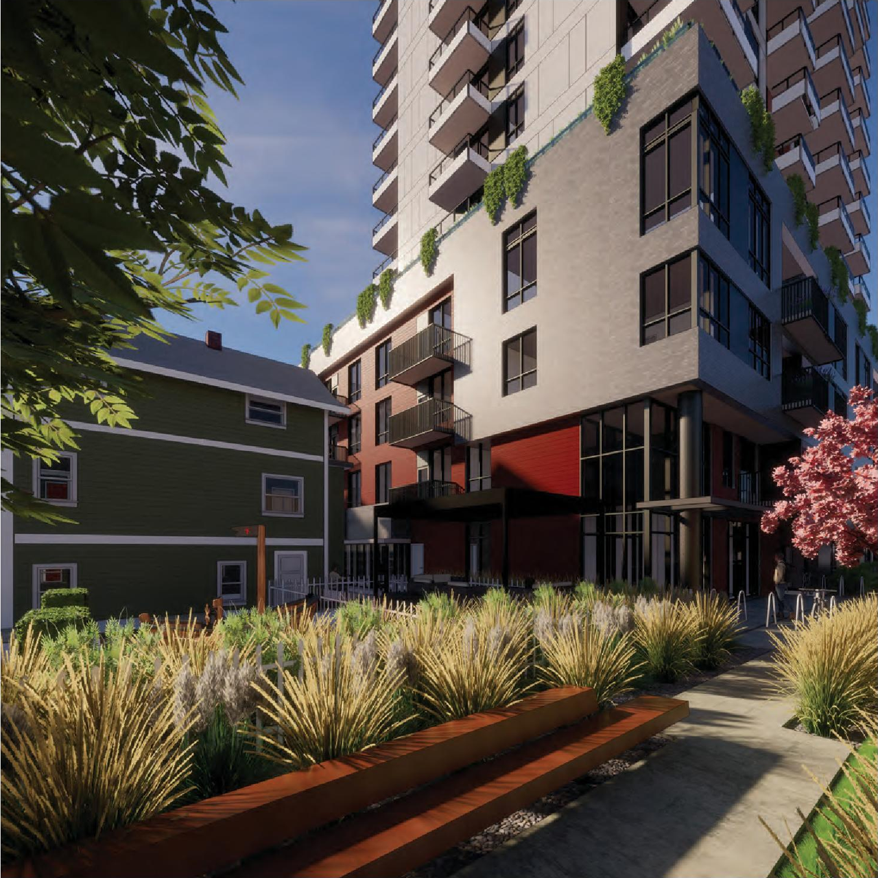 Rendering of building from page 54 of the file 'Revised Application Booklet'