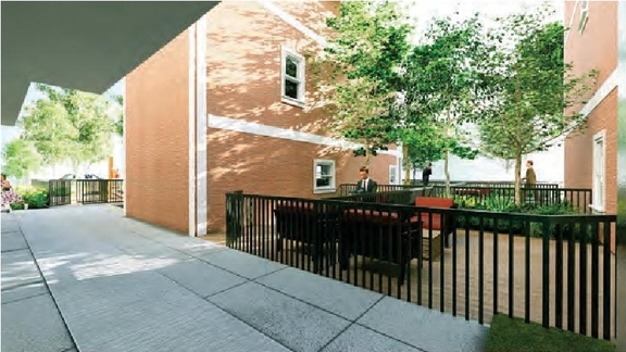 Rendering of building from page 66 of the file 'Revised Application Booklet'