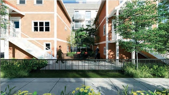 Rendering of building from page 66 of the file 'Revised Application Booklet'
