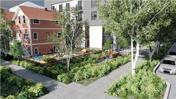 Rendering of building from page 66 of the file 'Revised Application Booklet'