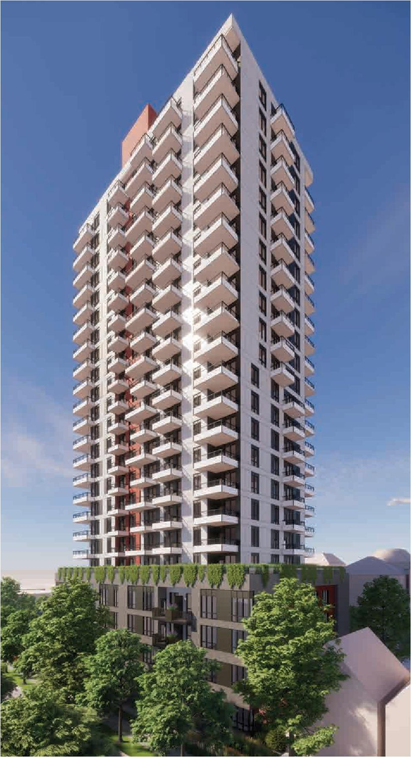 Rendering of building from page 54 of the file 'Application booklet'