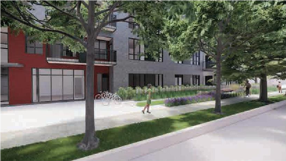 Rendering of building from page 64 of the file 'Application booklet'