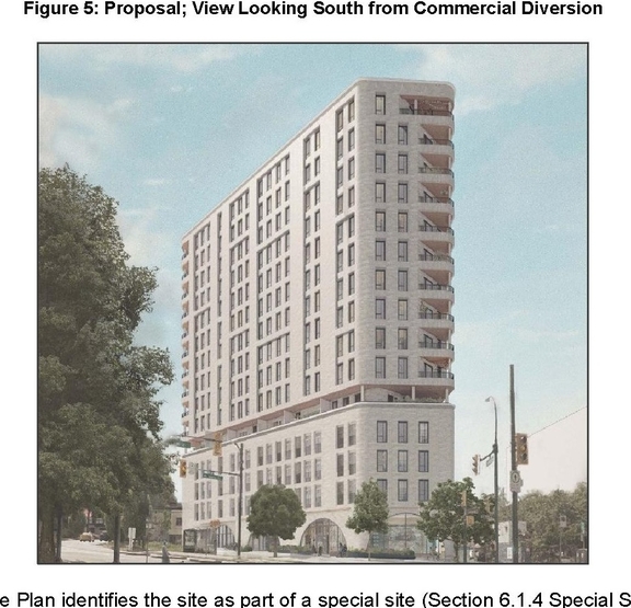 Rendering of building from page 8 of the file 'Referral report'