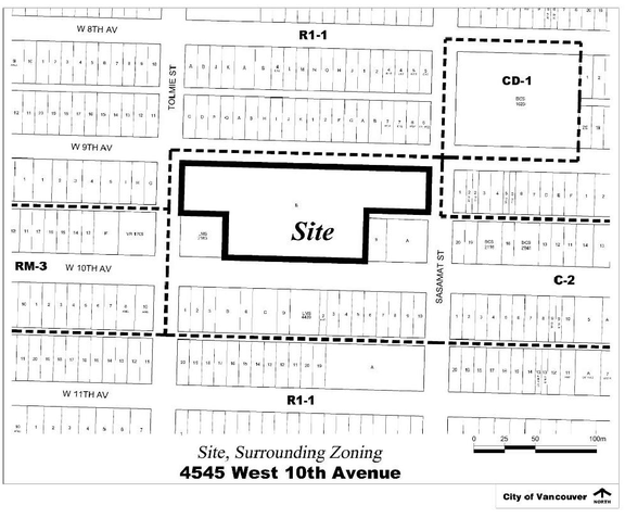Construction site plan for project from page 4 of the file 'Referral report'