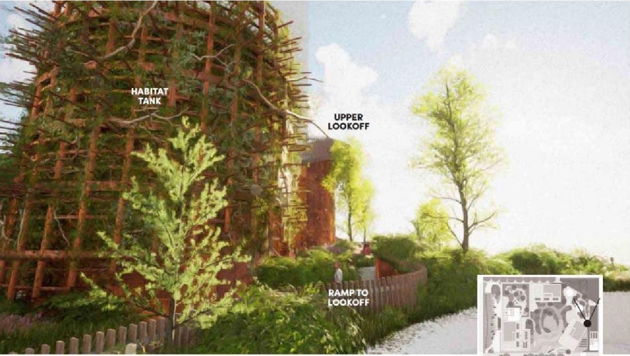Rendering of building from page 74 of the file 'Referral report'