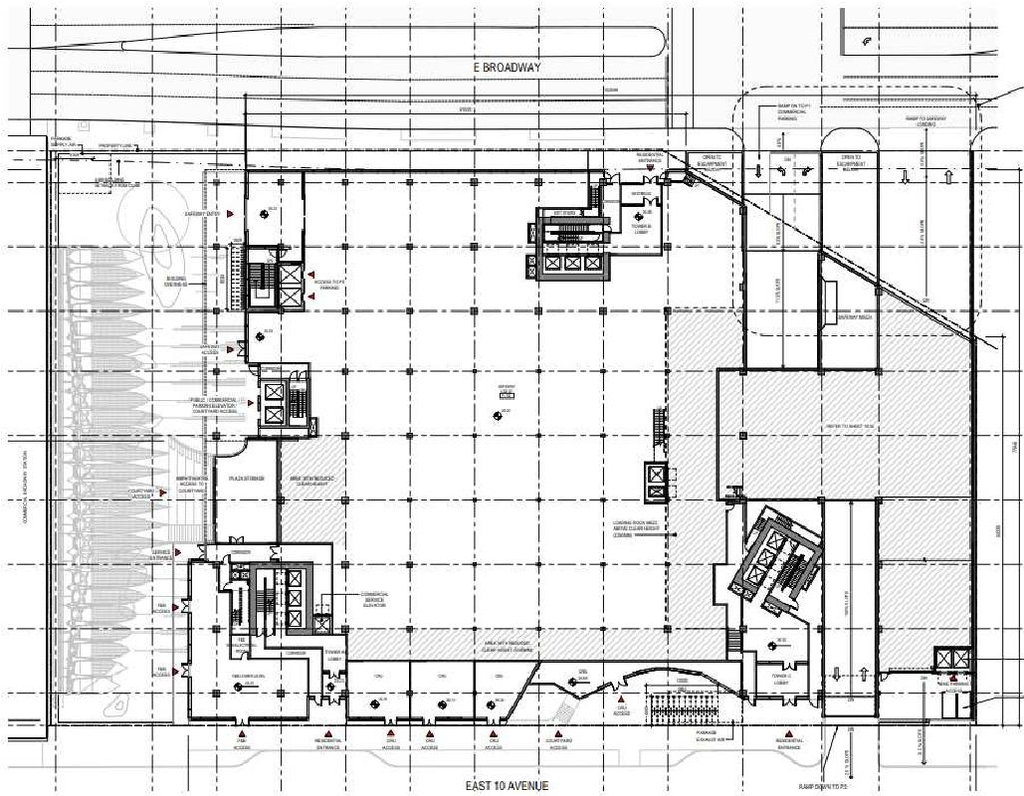 Construction site plan for project from page 75 of the file 'Referral report'