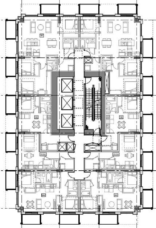 Floor plan for project from page 79 of the file 'Referral report'