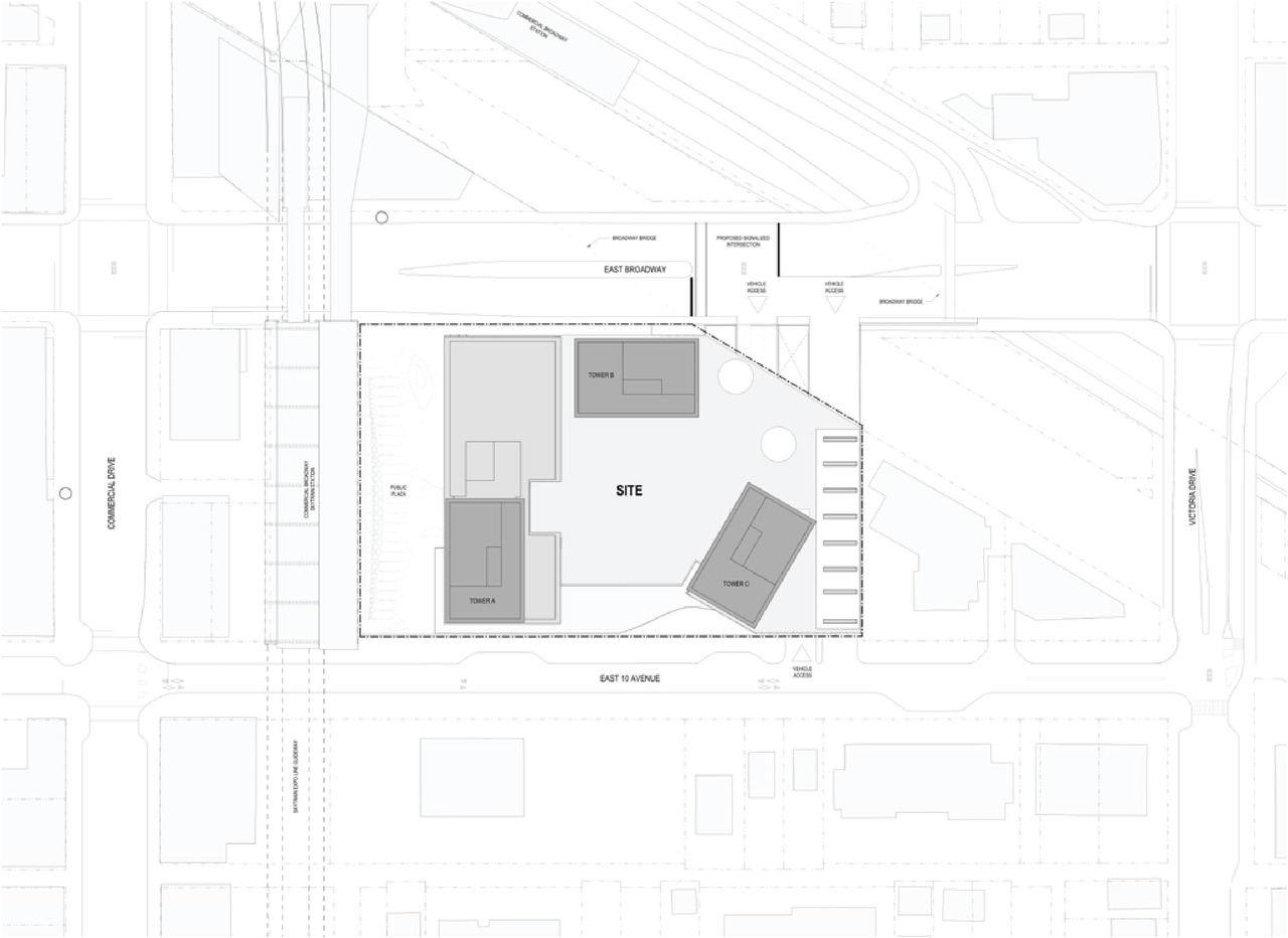 Construction site plan for project from page 23 of the file 'Application booklet'