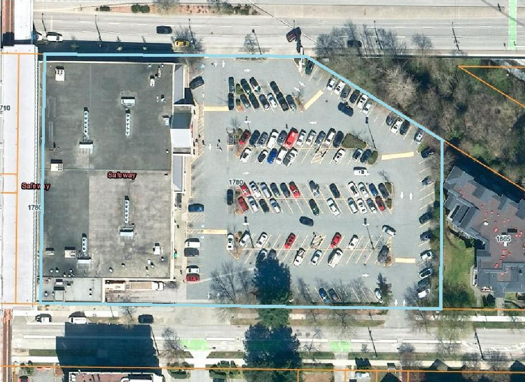 Construction site plan for project from page 1 of the file 'Arborist Report'