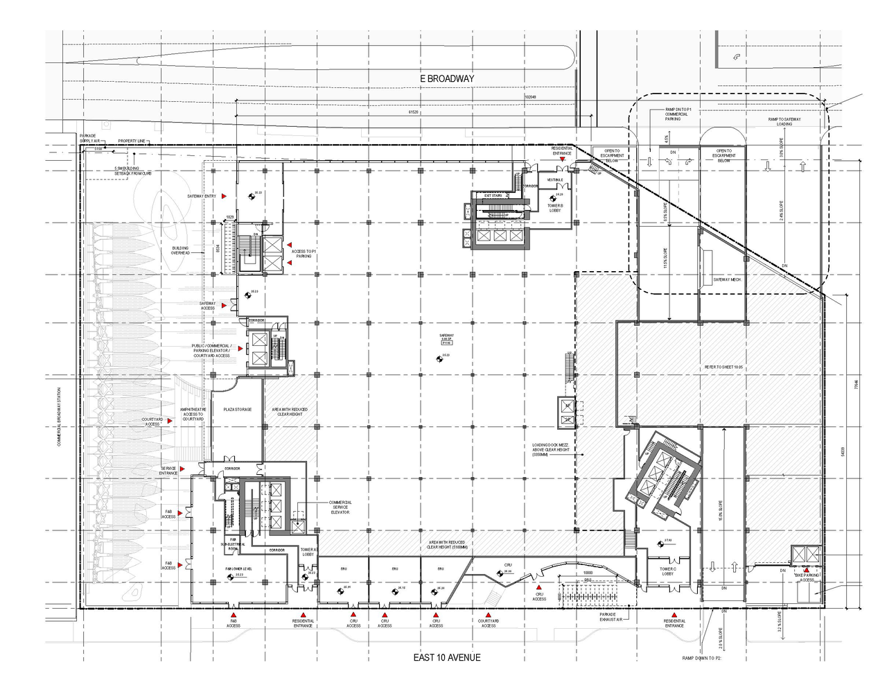 Construction site plan for project from page 109 of the file 'Application booklet'