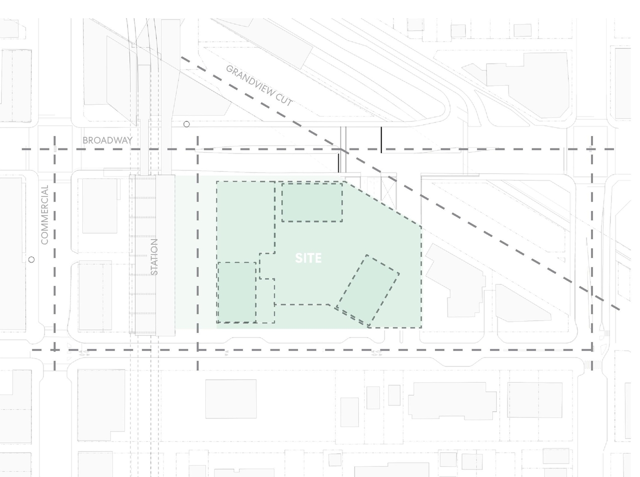 Construction site plan for project from page 23 of the file 'Application booklet'
