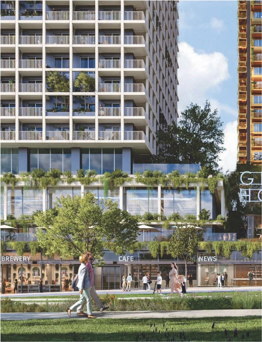 Rendering of building from page 61 of the file 'Application booklet'