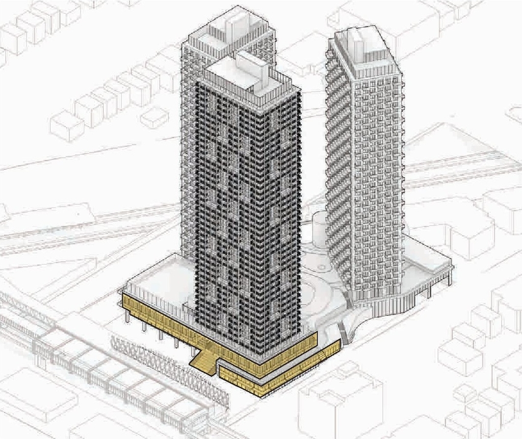 Rendering of building from page 65 of the file 'Application booklet'