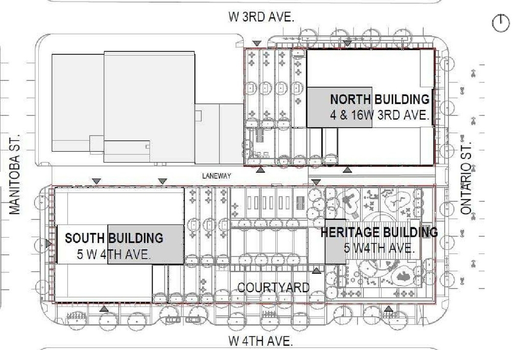 Construction site plan for project from page 43 of the file 'Referral report'