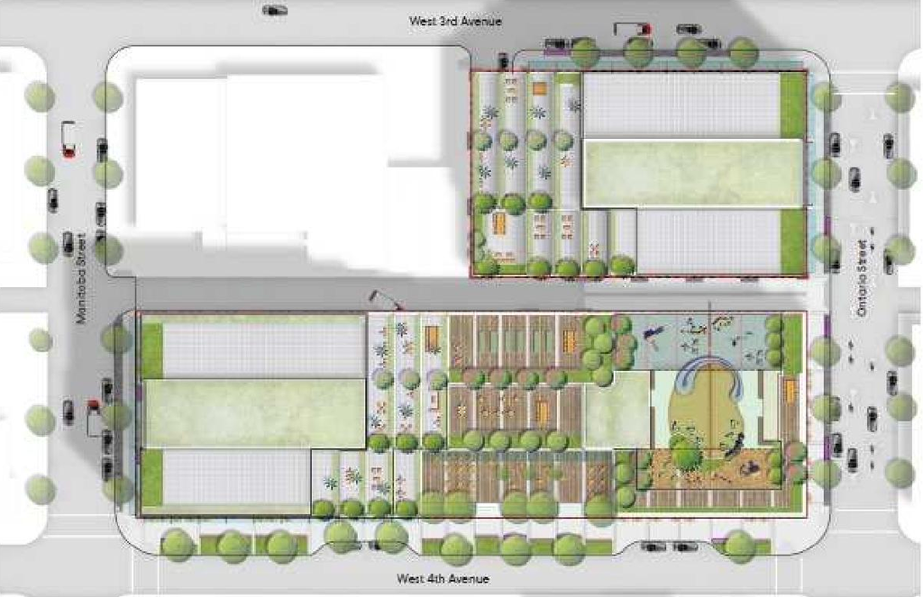 Construction site plan for project from page 43 of the file 'Referral report'