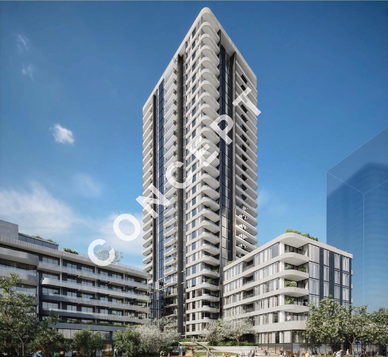 Rendering of building from page 1 of the file 'Applicant boards'